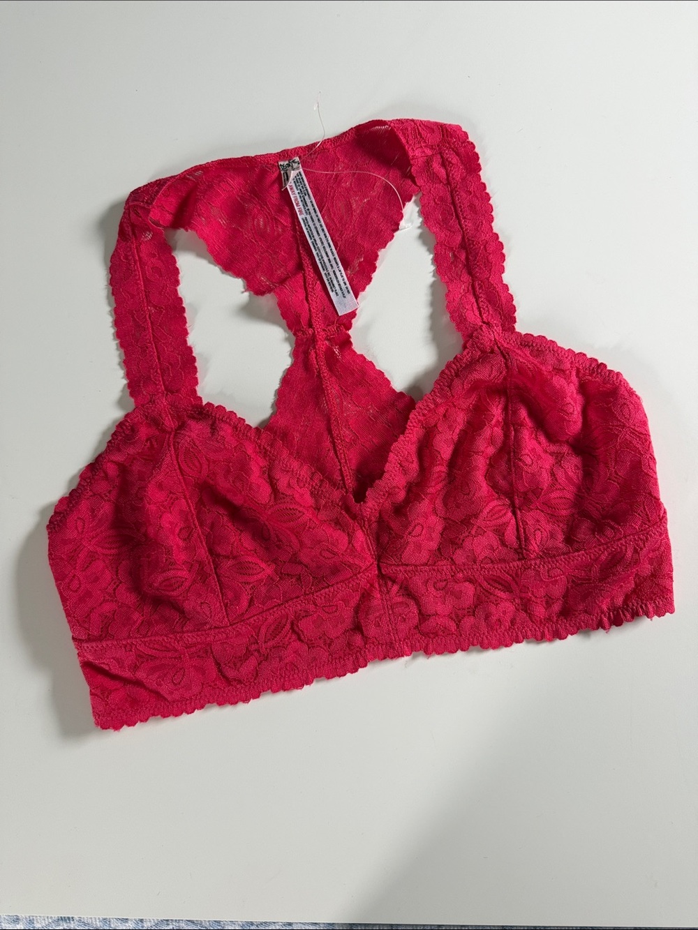 We The Free Lace Racerback Bralette - Bright Pink